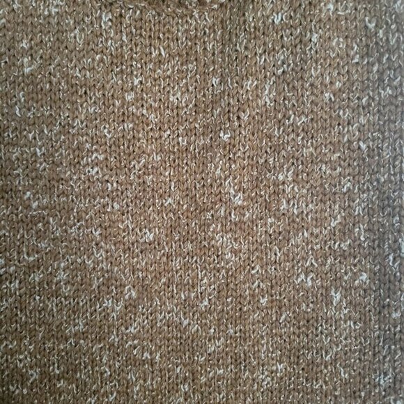 Anthropologie Cowl Neck Sweater Dress Size Large Sleeveless Heathered Brown - Picture 8 of 9
